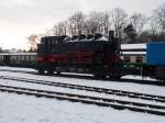 Nun dauert es nicht mehr lange bis 99 1783 Putbus verläßt.Am 01.Februar 2015 stand Sie in Putbus.