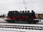 10km hat 99 1783,am 07.Februar 2015,schon geschafft als Sie von der PRESS 346 001 von Putbus nach Bergen/R�gen gebracht wurde.