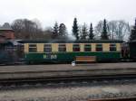 Trotz Plusgrade wurde am 09.März 2015 noch im Reisezugwagen vor der Abfahrt in Putbus geheizt.