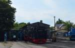 99 1782-4 war am 08.08.2015 hinter den beiden Burgfräuleins 99 4801-9 und 99 4802-7 im BW Putbus abgestellt