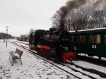 Bevor es f�r 99 4633,am 17.Januar 2016,zum Zug ging,wurde kurz am Bahnsteig auf dem Zugf�hrer gewartet.