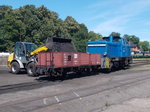 Mit Kohle f�r G�hren wurde ein Ow,am 22.Juli 2016,in der Est Putbus beladen.