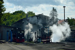99 4011-5 beim abschlammen im BW Putbus am 17.07.2016.