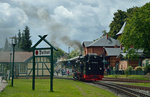 99 1781-6 rangierte am 18.07.2016 zum P 105 in Putbus