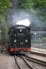 99 1734-5 bei der Einfahrt in Rabenau.12.05.2014 1:09 Uhr.