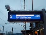 Angekündigt wurde die neue Werbe PRESS-Lok,am 20.Dezember 2014,in Bergen/Rügen die mit einem Sonderzug aus Schwerin eintraf.