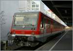 Der 628 549 in Friedrichshafen Hafenbahnhof.