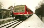 Nach der Ablösung von der BR 202 kamen 628er zwischen Bergen/Rügen und Lauterbach Mole zum Einsatz.Hier stand der Neustrelitzer 628 638 in Lauterbach Mole.