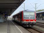 Die RB nach Goslar in Form von 628-615 steht in Braunschweig Hbf auf Gleis 4.