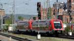 Zwei Triebzüge der Baureihe 641 verlassen den Bahnhof Bamberg nach Hof / Bayreuth.