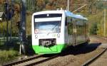 Ein VT650 der Elster-Saale-Bahn ist auf dem Weg nach Blankenburg unterwegs.