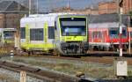 650-709 f�hrt in den Bahnhof Bamberg ein um dort als Agilis nach Ebern bereit zu stehen.