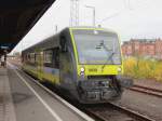 Auf Gleis 5 des Bahnhof Forchheim ( Gro�e Kreisstadt im S�den des nordbayerischen Regierungsbezirks Oberfranken) steht VT 650.708  (NVR-Nummer 95 80 0650 708-0 D-Agil) am 15.