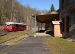 772 140 war am 20.03.15 wieder im Plandienst zwischen Rottenbach und Katzh�tte eingesetzt.