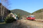 772 140 war am 20.03.15 wieder im Plandienst zwischen Rottenbach und Katzh�tte eingesetzt.
