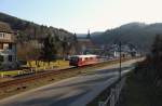 772 140 war am 20.03.15 wieder im Plandienst zwischen Rottenbach und Katzh�tte eingesetzt.