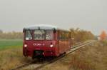 772 345 des Erfurter Bahnservice kurz vor Emleben am 31.10.2015