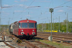Die VT98 Einheit der Pfalzbahn stand am 05.05.2016 auf dem Kranichsteiner Bahnhof.