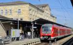 Soeben ist am Gleis 1 in Bamberg eine RB aus Würzburg eingetroffen.