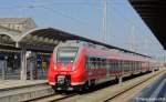 Die S-Bahn nach Hartmannshof über Nürnberg steht in Bamberg am Gleis 5 bereit.
