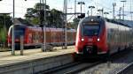 Einfahrt des RE nach Nürnberg Hbf in den Bahnhof von Bamberg.
