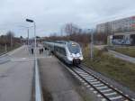 1442 104 fuhr nach der Ankunft in Leipzig Miltitzer Allee,am 21.Dezember 2014,wieder zur�ck nach Wurzen.