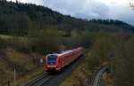 Am 10.1.2015 kamen 612 033 und 612 173 Bergab von Gehlberg und fuhren nach Erfurt HBF.