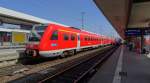 612-097 und 612-061 standen im April 2015 in Nürnberg Hbf als RE nach Schwandorf / Neustadt(Waldnaab) auf Gleis 19 bereit 
