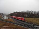 Am 16.12.2009 verl�sst gerade einer aus Halle (Saale) kommender Regionalexpress den Bahnhof Wernigerode in Richtung Goslar.