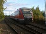 Die beiden Erfurter Desiro`s 642 010 und 642 011,am 01.Oktober 2013,in Mukran.