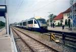 Die Lausitzbahn erreichte mit zwei Desiro aus Zittau kommend den Zielbahnhof Binz.Zur�ck ging es am selben Tag wieder nach Zittau.Dies war keine Sonderfahrt,die Lausitzbahn fuhr planm��ig zwischen