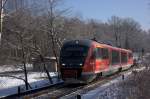 Ein TW der Baureihe 642  in der N�he von Bischofswerda.