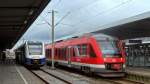 Links steht die RB43 nach Goslar von erixx und rechts die RB44 nach Salzgitter-Lebenstedt von DB Regio.
