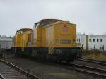 DB-Netz 203 306 und 203 303 standen zusammen,am 02.November 2013,im Stralsunder Bahnstromwerk.