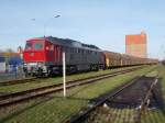 Die EKO-Trans 242 001,am 30.Oktober 2014,im Stralsunder Nordhafen.