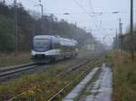 Ausfahrt f�r den OLA VT0006,am 02.November 2013,aus Demmin.