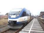 OLA VT 0010 mit Ziel B�tzow im Bahnhof Torgelow am 14.12.13 