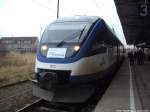 OLA VT 0010 mit Ziel B�tzow im Bahnhof Neubrandenburg am 14.12.13 