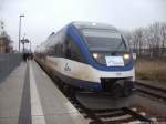 OLA VT 0010 mit Ziel B�tzow im Bahnhof Teterow am 14.12.13