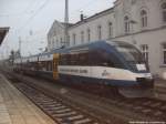 OLA VT 0009 mit Ziel Ueckerm�nde Stadthafen im Bahnhof G�strow am 14.12.13 
