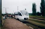 Noch unter der alten Bezeichnung OME,später dann OLA,kam der neue Talent aus Feldberg im Bahnhof Neustrelitz Süd an.