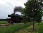 41 018(Dampflok Gesellschaft M�nchen) kurz hinter dem Bahnhof Lorsch/Ried.Sie und   41 360 fuhren am Tag 2 des Dampfspektakels auf der Nibelungenbahn zwischen Bensheim und Worms.Aufgenommen am