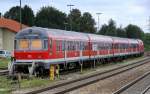 Abgestellte n-Wagen Garnitur in Buchloe.