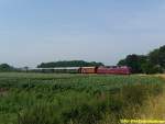 Die V200 033 auf dem weg nach Wilhelmshaven  (Höhe Badbergen) am 04.07.2015