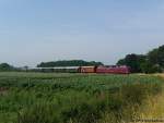 Die V200 033 auf dem weg nach Wilhelmshaven (H�he Badbergen) am 04.07.2015