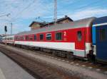 DB,CD und ein ZSK-Wagen,am 23.Juli 2015,im EC 378 Bratislava-Binz,in Bergen/R�gen.