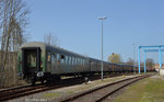 Der Wagenpark der EF Treysa auf dem Werksgelände des DLW Meiningen am 02.04.2016