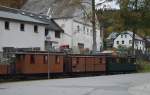 Drei K�niglich.S�chsische.Staatseisenbahnwagen am 23.10.2015 in Rittersgr�n.