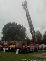 Drehleiterwagen & Gertewagen der Feuerwehr Bergen auf Rgen beim Stadtteilfest & Blaulichttag in Bergen auf Rgen am 29.6.13