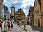 der siebersturm in der altstadt von rothenburg ob der tauber,31.07.21